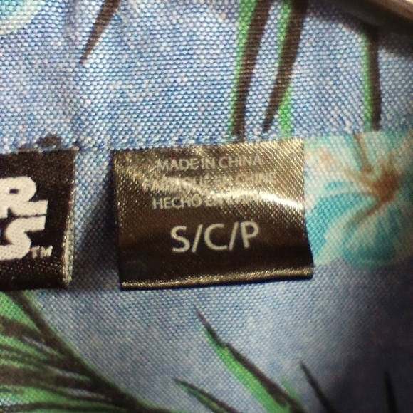 Star Wars Chewbacca Hawaiian Shirt Men's Small Floral Button Front Short Sleeve - Picture 7 of 8